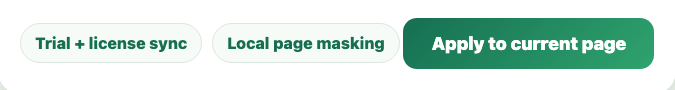 Apply to current page and update controls in the Chrome extension